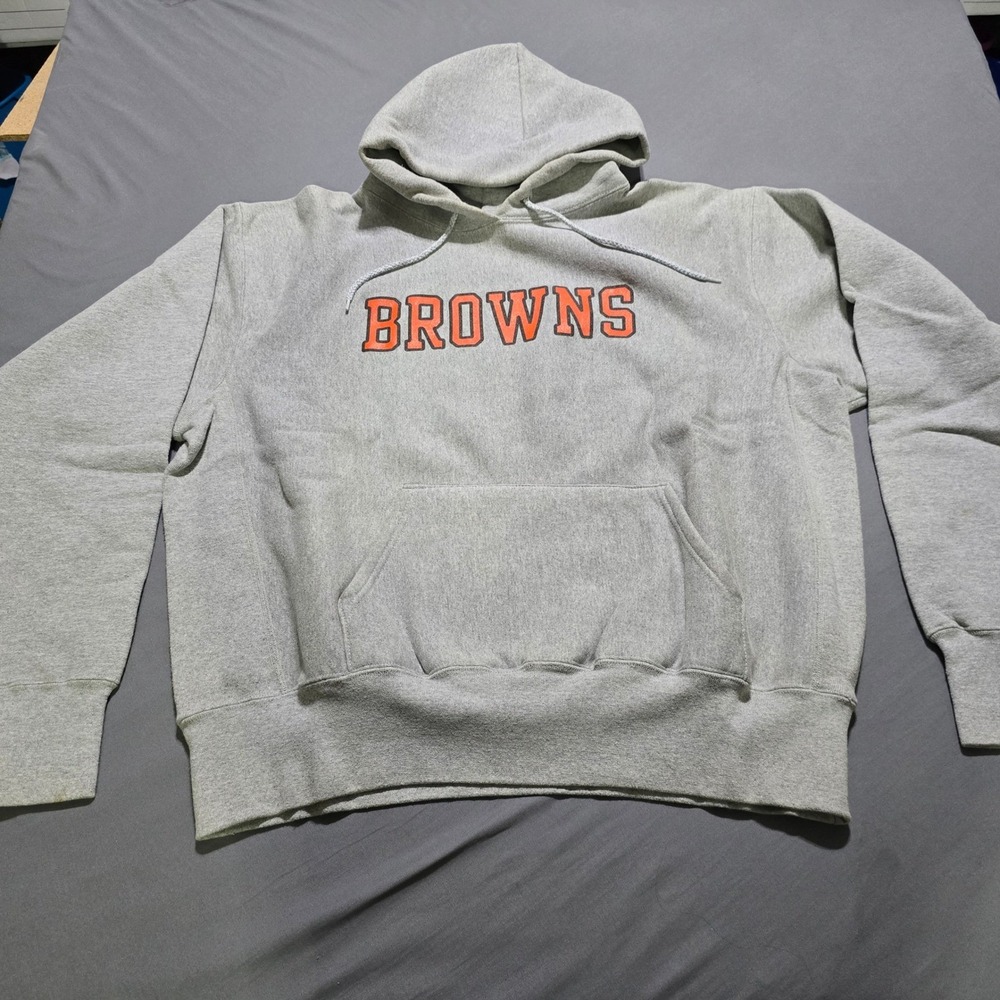The Cotton Exchange Hoodie Mens XL Gray Cleveland Browns Vintage Made in USA